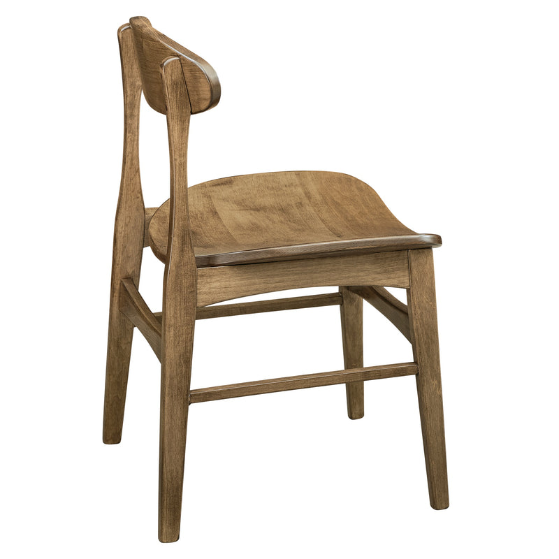 Amish Essentials Harvey Saddle-Seat Dining Chair – Solid Maple
