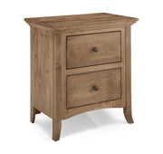 Amish Essentials Provence Two Drawer Nightstand - Barewood