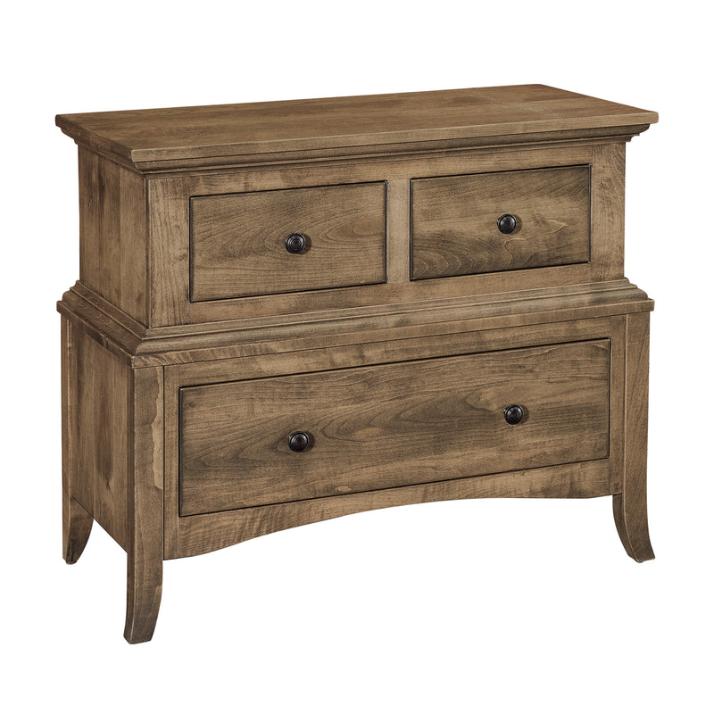 Amish Essentials Provence 3 Drawer Wide Nightstand