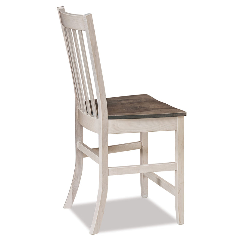 Amish Essentials Alex Slat-Back Counter Stool – Solid Maple