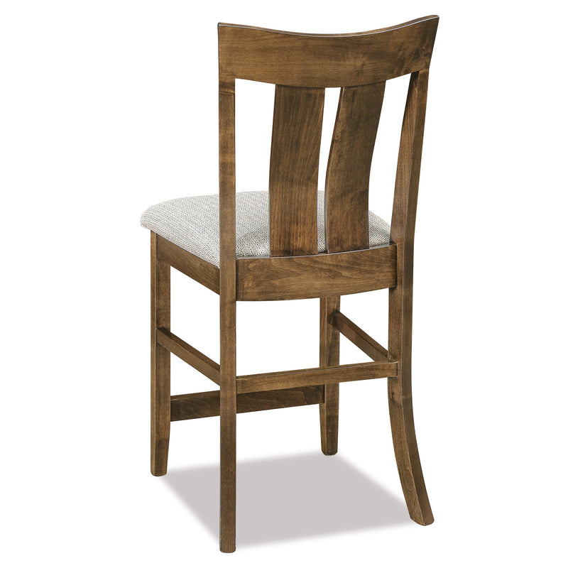 Amish Essentials Florence Tall-Back Counter Stool – Solid Maple