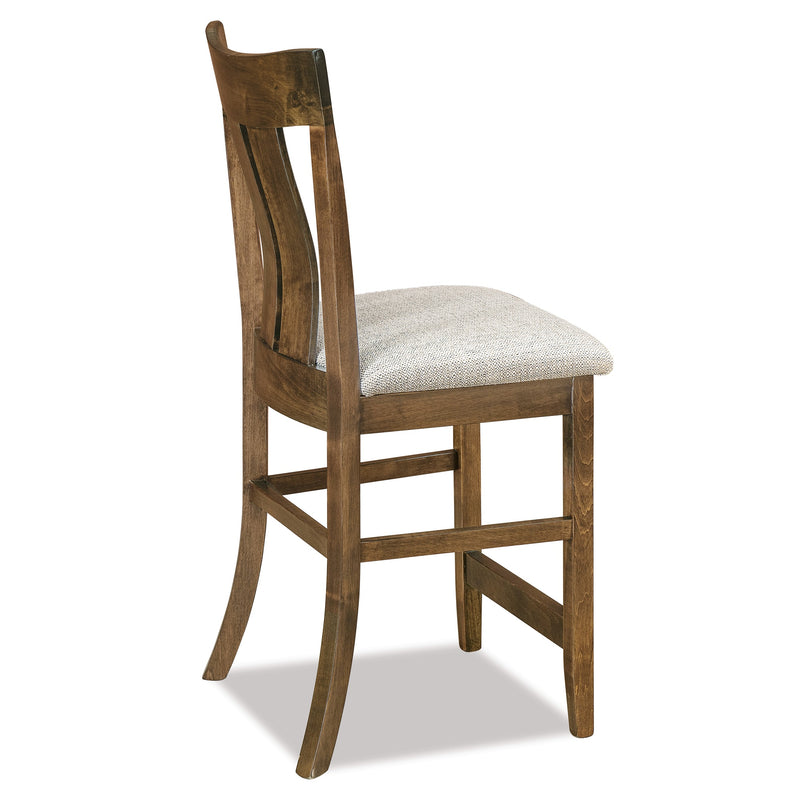 Amish Essentials Florence Tall-Back Counter Stool – Solid Maple