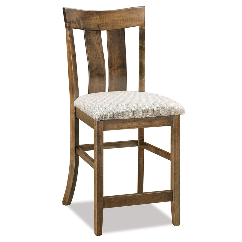 Amish Essentials Florence Tall-Back Counter Stool – Solid Maple