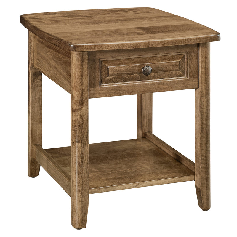 Amish Essentials Carson End Table – One Drawer