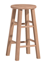 Round Top Stool - Barewood