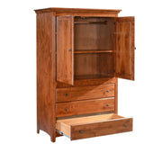 Shaker Alder Armoire interior