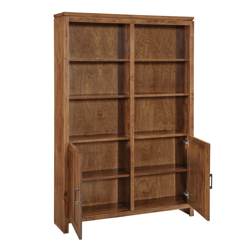 2 West Solid Wood Bookcase with Doors – 48" Wide