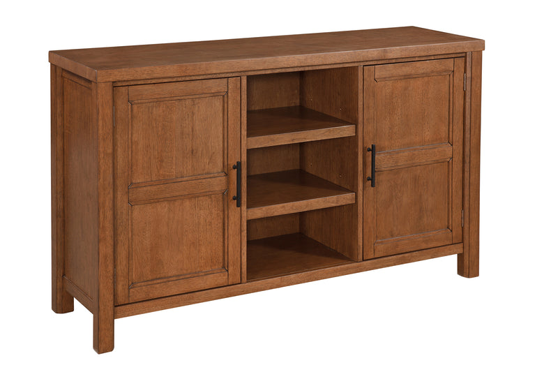 Cora Buffet in Bourbon with two cabinets and an open center - Barewood