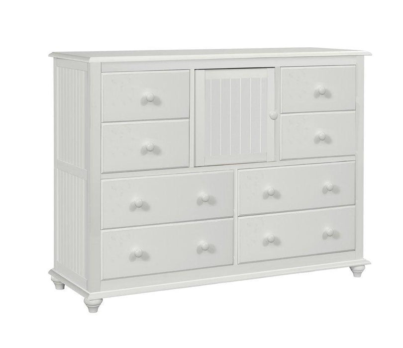 Cottage Eight Drawers, One Door Dresser - Barewood