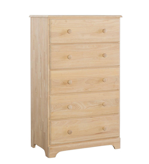 Jamestown Five Drawer Chest — Barewood Jamestown Five Drawer Chest — Barewood