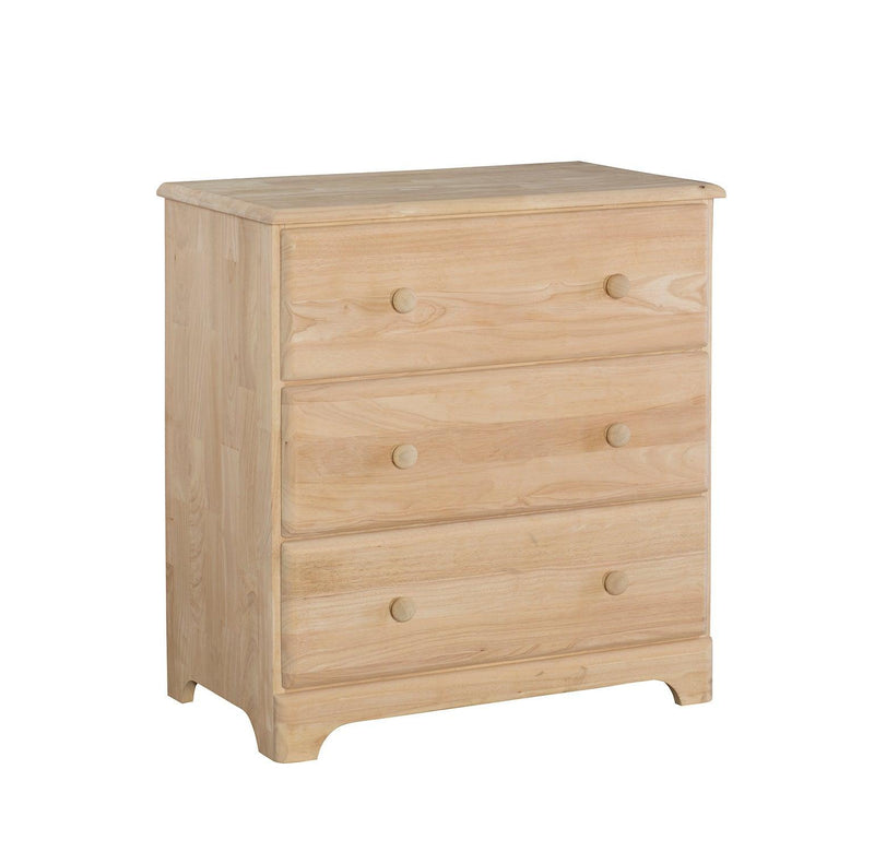 Jamestown Three Drawer Chest - Barewood