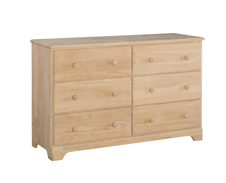 Jamestown Six Drawer Dresser - Barewood