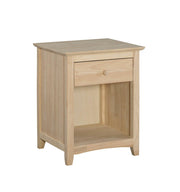 Brooklyn One Drawer Nightstand - Barewood