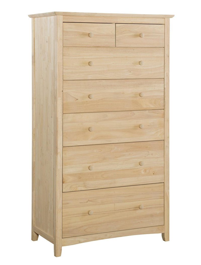 Lancaster Seven Drawer Chest - Barewood