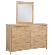 Lancaster Ten Drawer Dresser - Barewood
