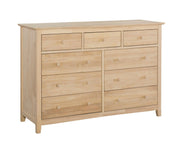 Lancaster Nine Drawer Dresser - Barewood
