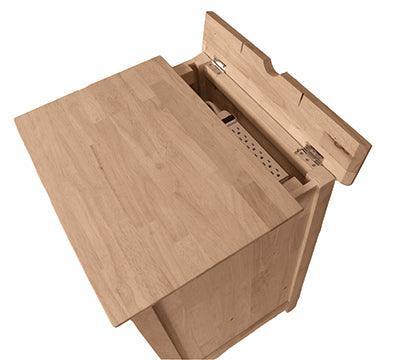 Lancaster Three Drawer Hideaway Nightstand - Barewood