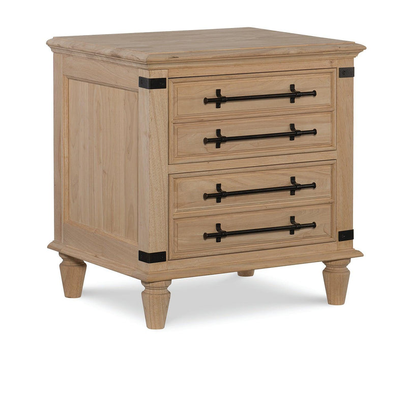 Farmhouse Chic Nightstand - Barewood