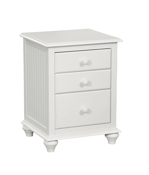 Cottage Three Drawer Nightstand in White - Barewood