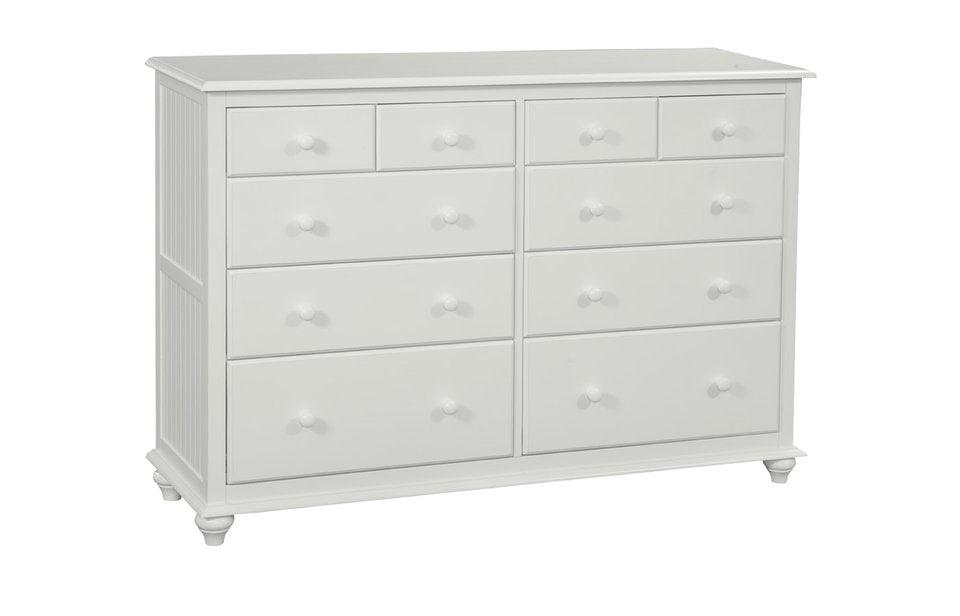 Cottage Ten Drawer Dresser - Barewood