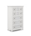 High Tide Chalk Five Drawer Chest - Barewood