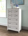 High Tide Chalk Five Drawer Chest - Barewood