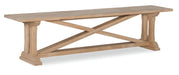 Alexa Trestle Bench - Barewood