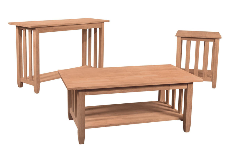 Mission One Drawer End Table - Barewood