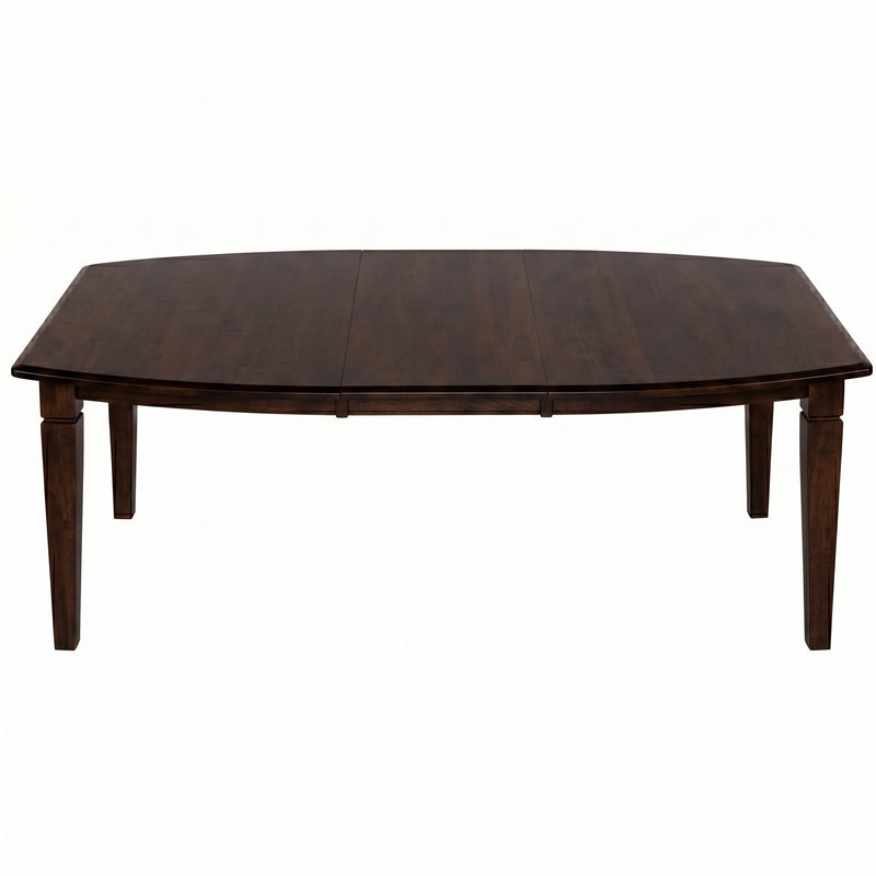 Amish Essentials Counter Height 4-Sided Taper Leg Boat-Shaped Dining Table