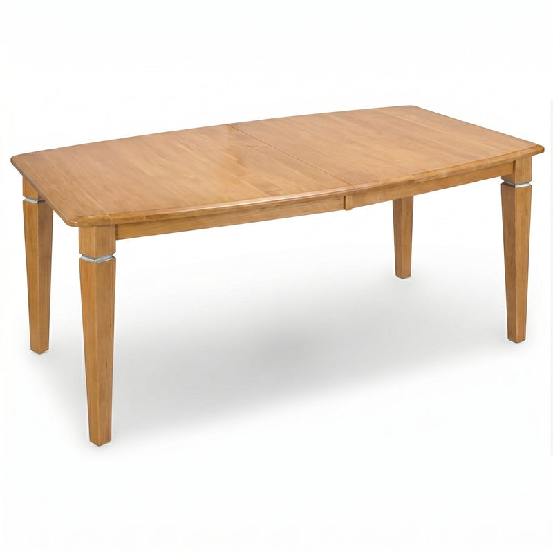 Amish Essentials 4-Sided Taper Leg Boat-Shaped Dining Table