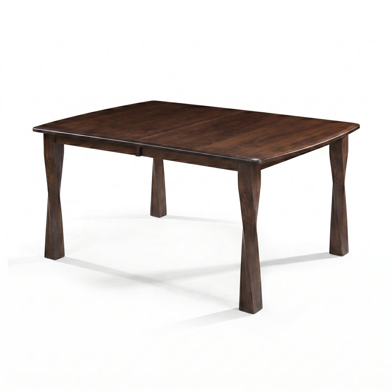 Amish Essentials Twist Leg Bow-End Dining Table