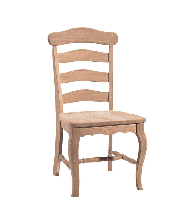 Country French Ladderback Chair - Barewood