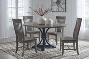 Curated Round Leaf Table - Barewood
