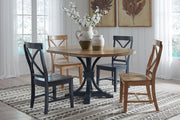 Curated Round Leaf Table - Barewood
