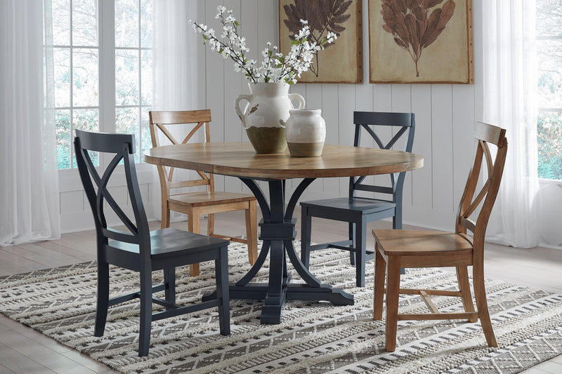 Curated Round Leaf Table - Barewood