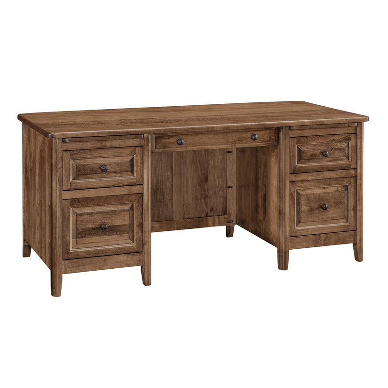 Amish Essentials Carson 5-Drawer Executive Desk