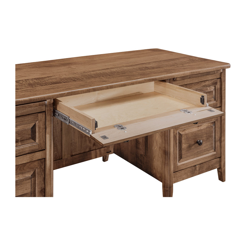 Amish Essentials Carson 5-Drawer Executive Desk
