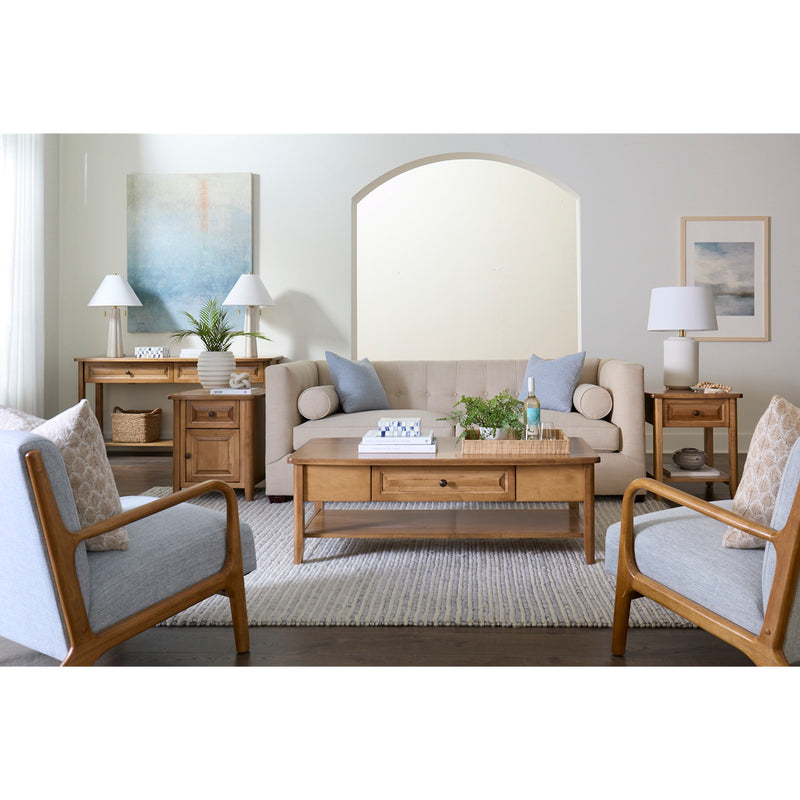Amish Essentials Carson Rectangle Coffee Table – One Drawer
