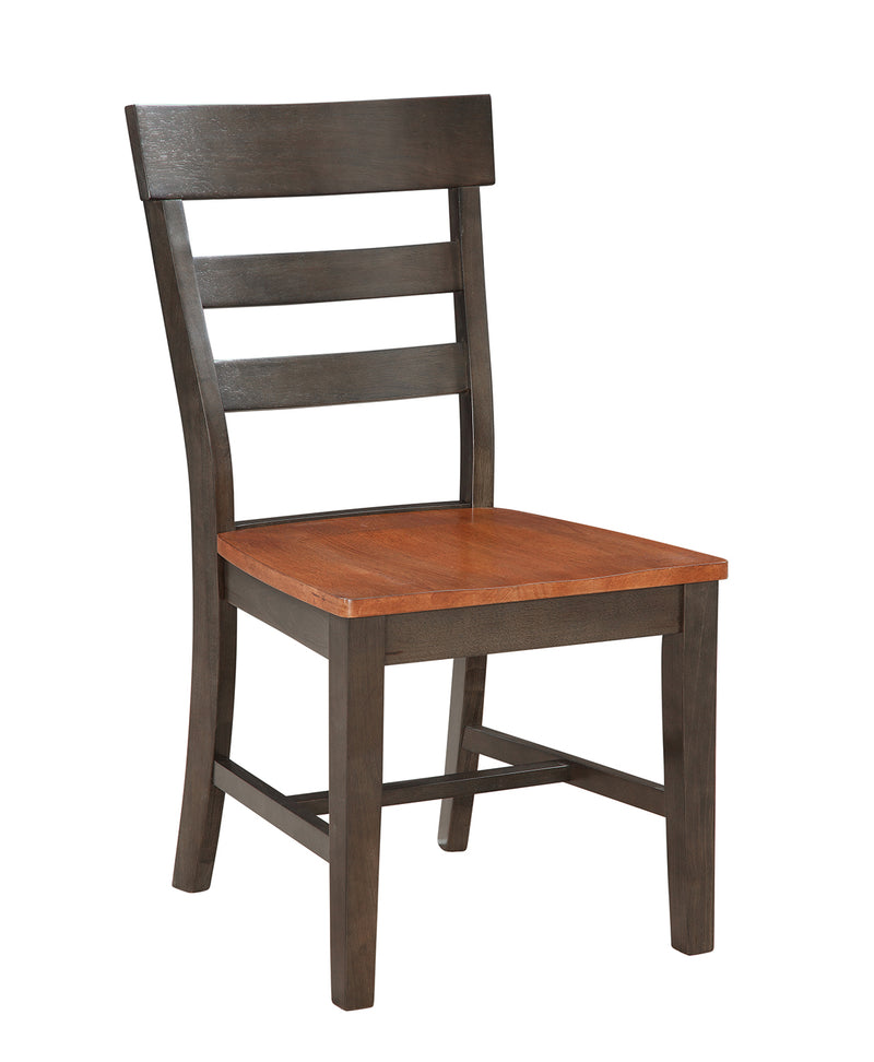 Rylie Chair with a coal frame and bourbon seat - Barewood