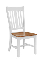 Benson Chair in Honey and White, back view - Barewood