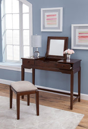 Upholstered Vanity Bench - Barewood