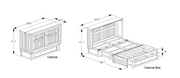 Daisy Murphy Cabinet Bed dimensions - Barewood