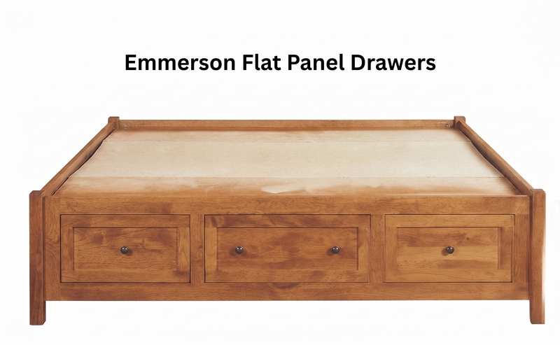 Emmerson Flat Panel – Solid Wood Elevated Storage Bed