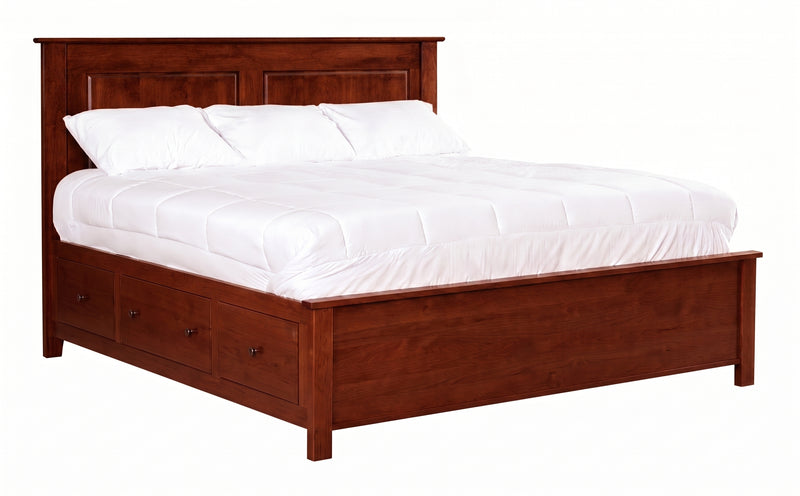 Shaker Essential – Solid Wood Elevated Storage Bed