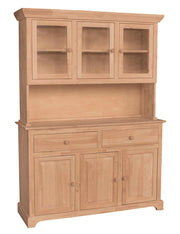 Three-Door Hutch and Buffet - Barewood