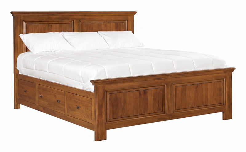Heritage Raised Panel – Solid Wood Elevated Storage Bed