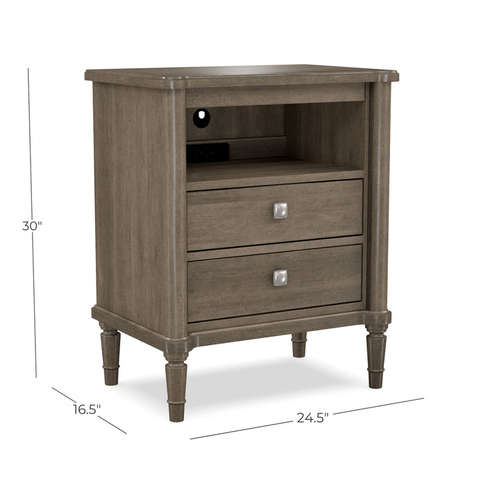 Highbury Two Drawer Nightstand with Pullout Tray