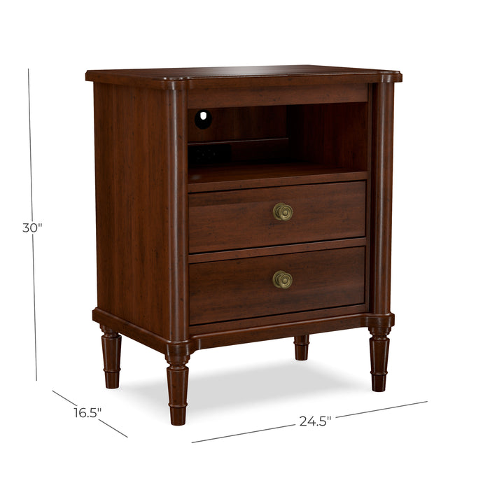 Highbury Two Drawer Nightstand with Pullout Tray