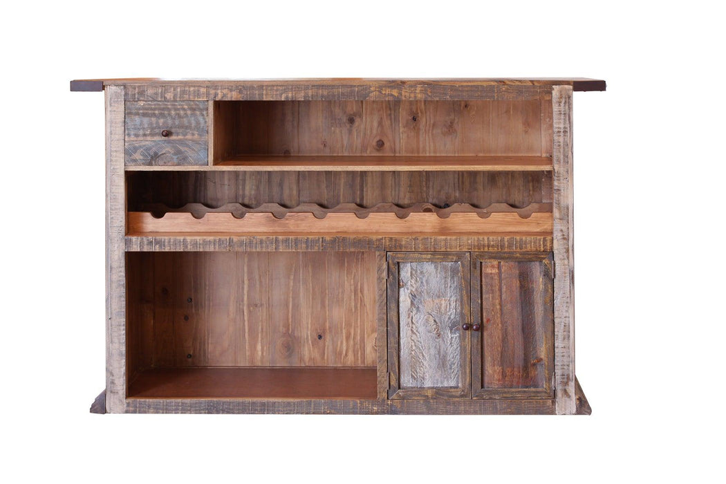 Antique Multicolor Home Bar - Barewood