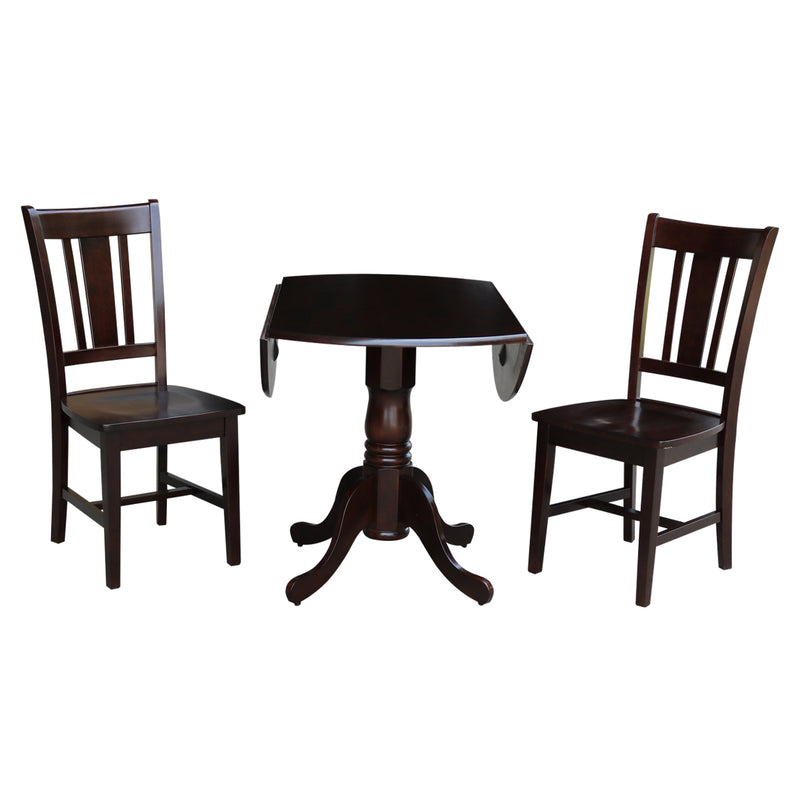 42" Drop-leaf Pedestal Dining Table